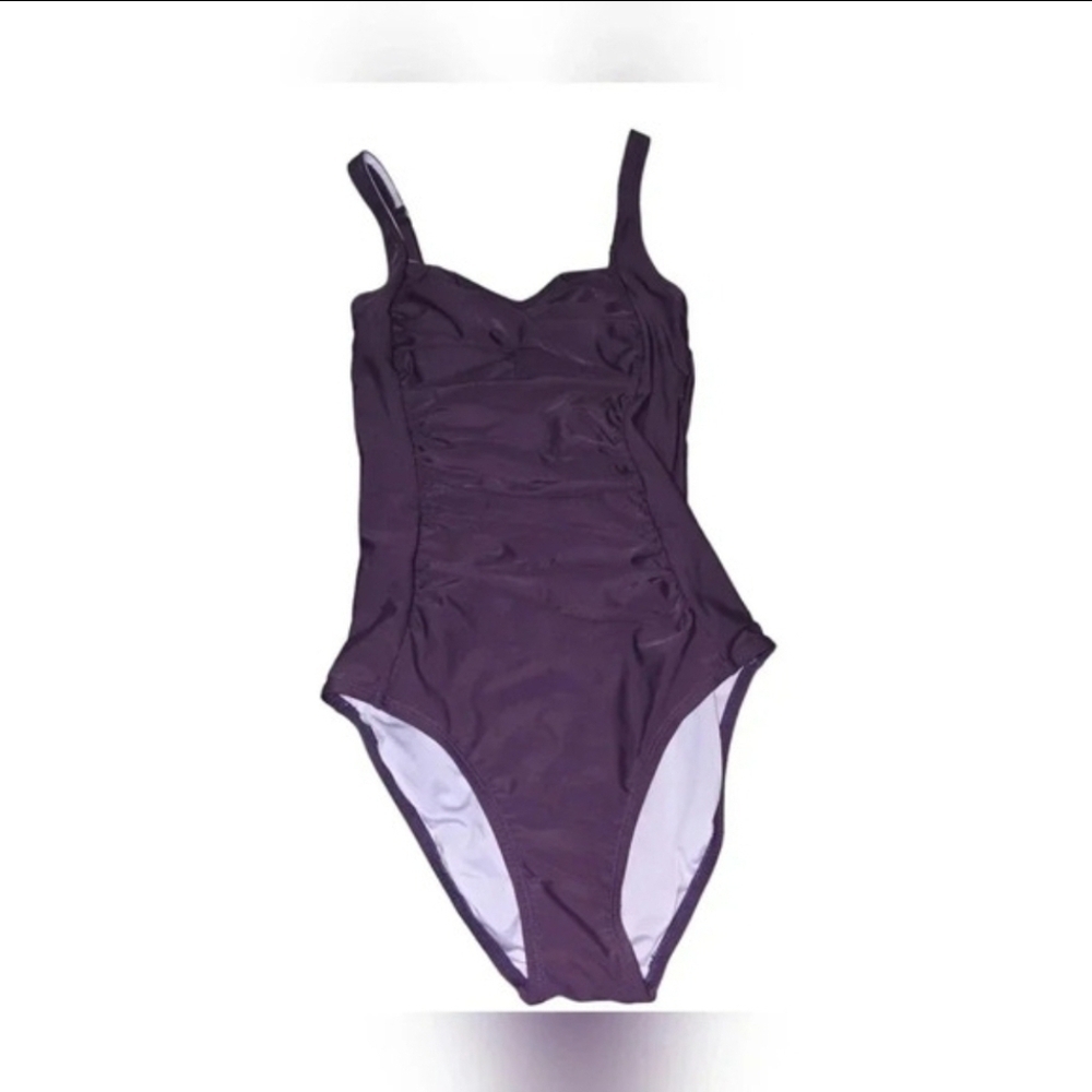 Womens Cupshe, small 1 piece swimsuit,  eggplant color, NEW WITH TAGS!!!